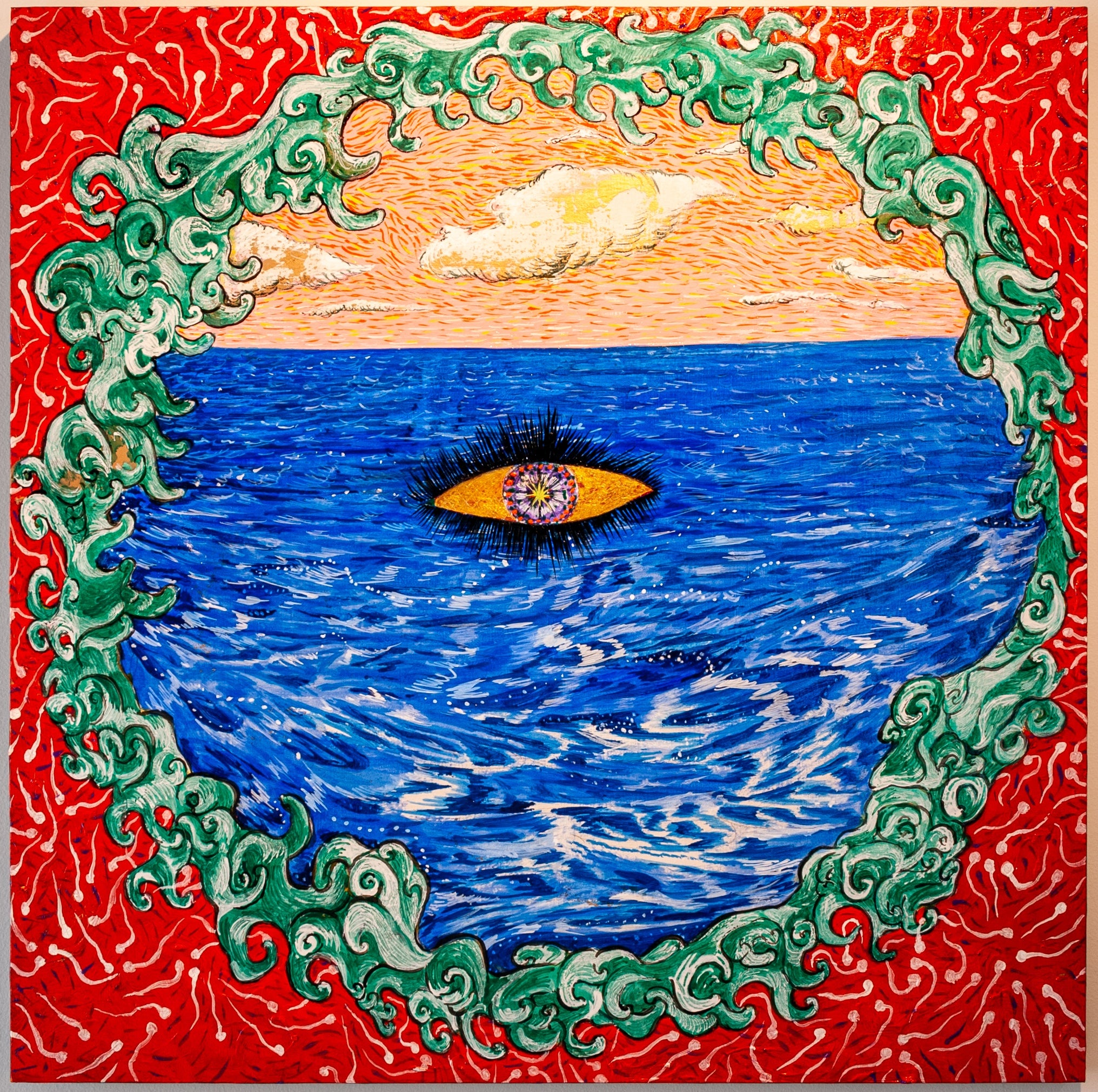 ガラリShowcase】田村正樹「ウミノメ」（東町祭屋台天井絵・龍図