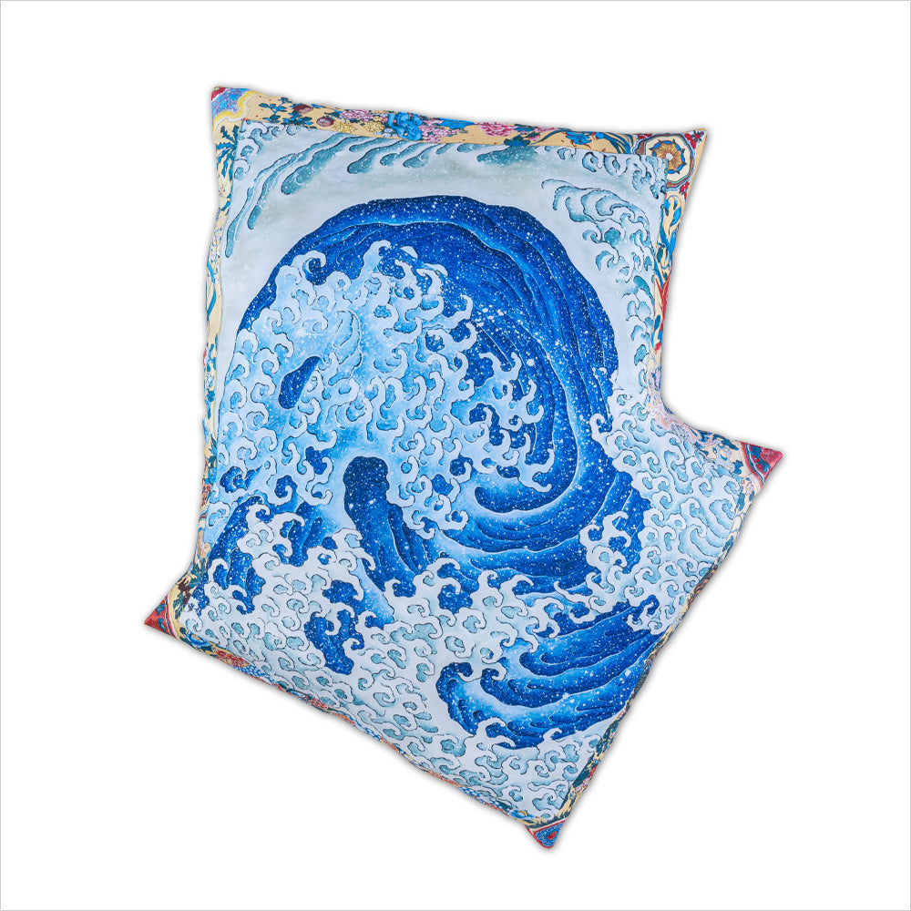 限定】福⽥美蘭「怒濤図」 ビッグアートクッション 抱き枕 – Shop of