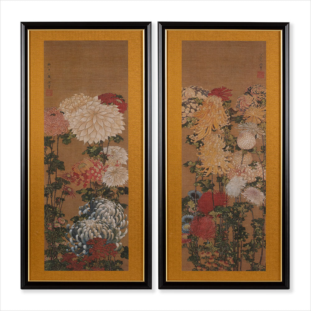 額絵 菊（双幅） 2枚セット – Shop of Hokusai ｜ 北斎館ネットショップ