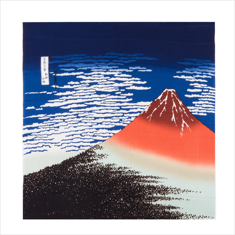 ちりめんふろしき 「赤富士」 – Shop of Hokusai ｜ 北斎館ネットショップ
