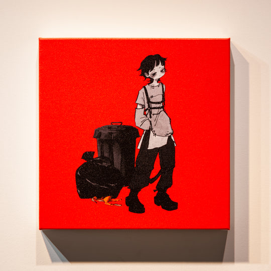 【ガラリShowcase】 mahoshiキャンバスプリント「擬人化×サブカルファッション_パンクスちゃん」