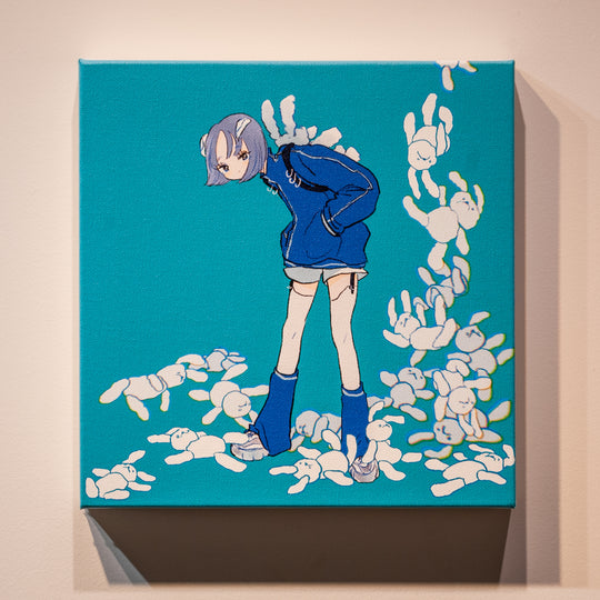 【ガラリShowcase】mahoshiキャンバスプリント「擬人化×サブカルファッション_サイバーちゃん」