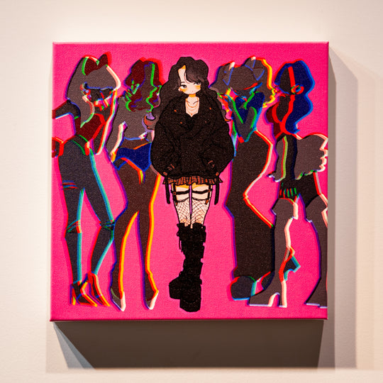 【ガラリShowcase】mahoshiキャンバスプリント「擬人化×サブカルファッション_ギャルちゃん」