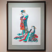 Nさま専用（原画）夕凪の音色【SMサイズ／水彩画／#2489】 透明水彩画『桜並木』 額付き水彩原画〈さよなら桜並木〉/はがき