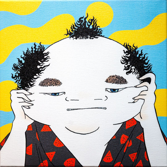 【ガラリshowcase】いけがみのりえ　キャンバスプリント「百面相Ⅱ」