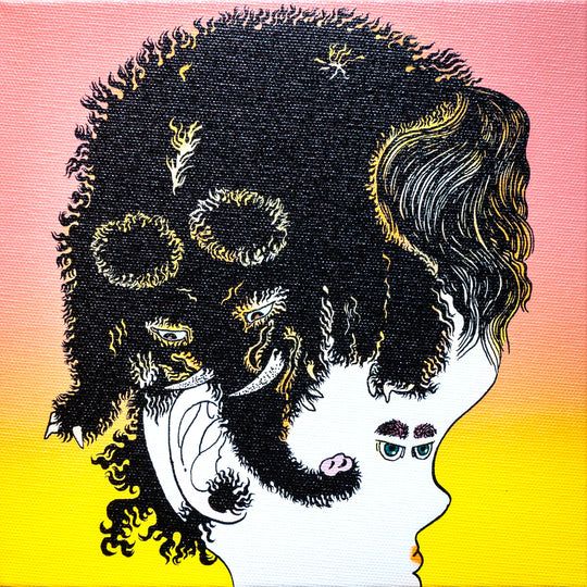 【ガラリshowcase】いけがみのりえ　キャンバスプリント「獏（バク）」