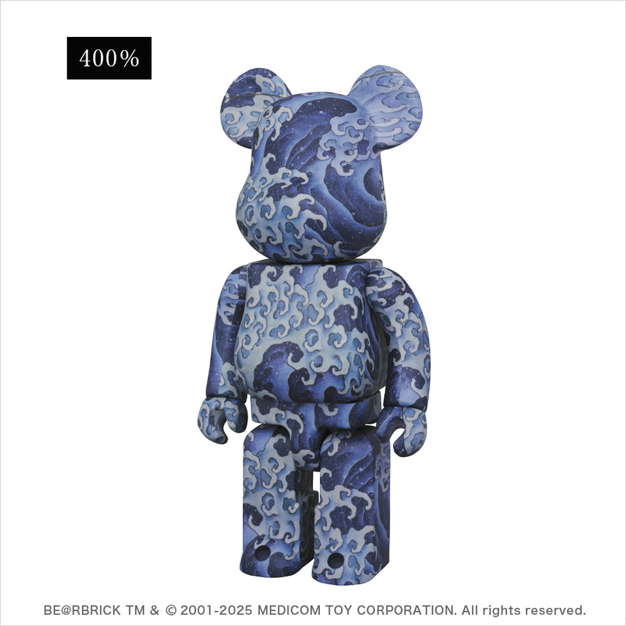 BE@RBRICK（ベアブリック）葛飾北斎 上町祭屋台天井絵「怒濤図 男浪」100％ & 400％