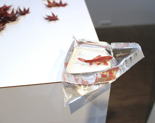 【ガラリshowcase】　【個展作品】河﨑海斗　金工工芸品・鋳金作家　「朱色和金（①）」
