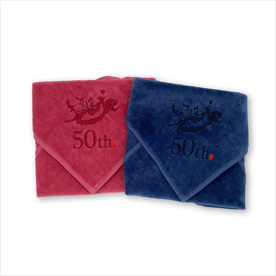 北斎館50周年記念 タオルハンカチ（Hotman ベロアハンカチ）