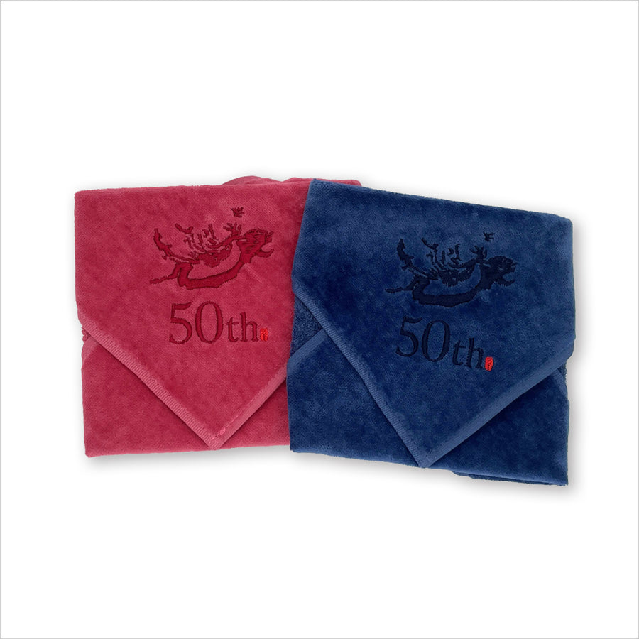 北斎館50周年記念 タオルハンカチ（Hotman ベロアハンカチ）