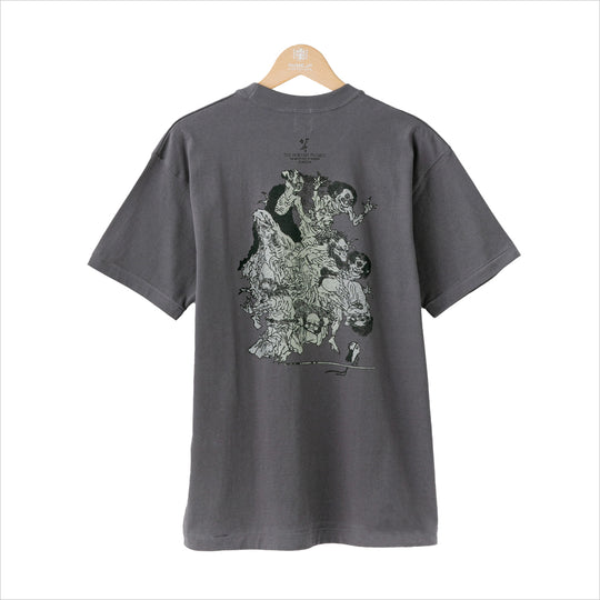 北斎Tシャツ 妖怪変化 灰色 / 闇に潜むもの / ユニセックス