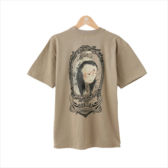 北斎Tシャツ 百物語 お岩さん 砂色 / ユニセックス