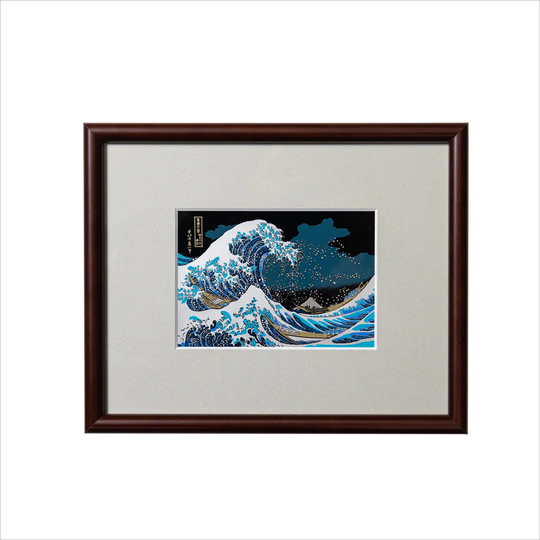 額入り金蒔絵「神奈川沖浪裏」