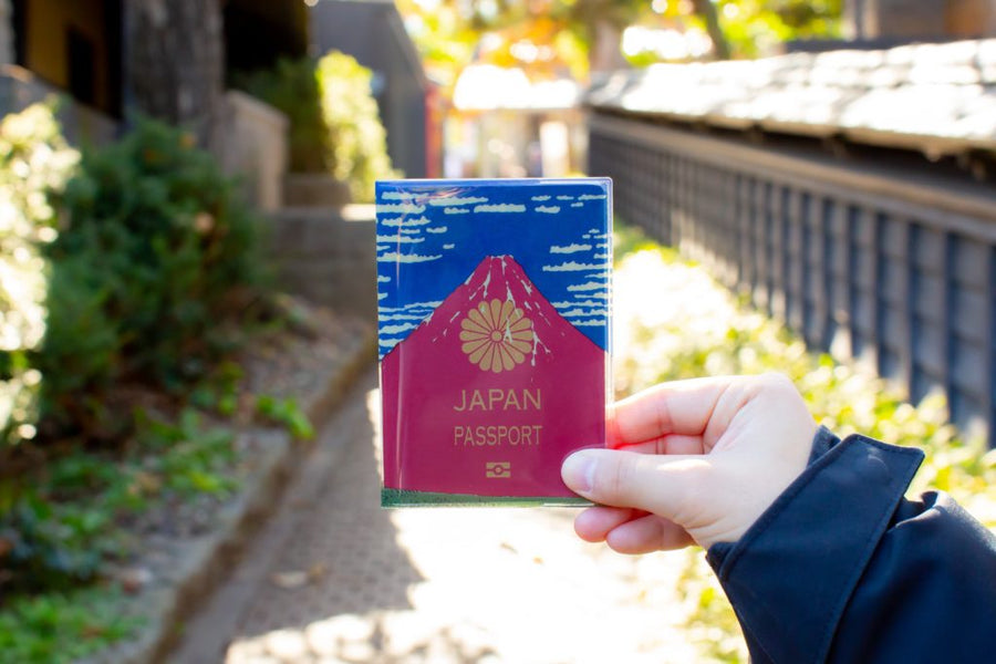 パスポートカバー（赤富士/神奈川沖浪裏）